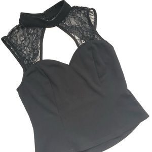Lace top - Black - M